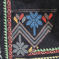 Vintage Biya by Johnny Was Long Embroidered Open Front Vest with Front Pockets