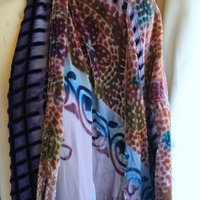 RARE Vintage Hand Dyed Silk Velvet URU Duster with Shawl Collar, Patch Pockets