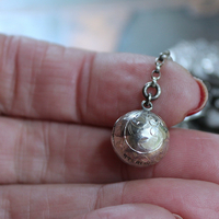 Unique Antique Silver Panel Bracelet with Rare Tiny Antique Sterling Vinaigrette, Rare Antique Sterling 800 Medal, Antique Sterling Cross & More!