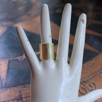 Sold to J Italian 14K Gold Wide Band Ring - size 7 - slightly adjustable