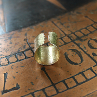 Sold to J Italian 14K Gold Wide Band Ring - size 7 - slightly adjustable