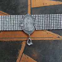 NEW! All  Around Us Bracelet with Multi Row Sterling White Zircon Bracelet, Rare Master Engraved Flaming Sacred Heart Sterling Nun's Cross & More!