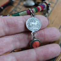 NEW! Set of 5 Woven Serape Textile & Sterling Stacking Bracelets with Multiple Drops & Dangles - lots of Sterling & Unique Pieces!