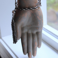 SOLD to J  Precious Wings Bracelet with Rare Antique Cut Steel Wing & Tassel