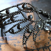 SOLD to J  Precious Wings Bracelet with Rare Antique Cut Steel Wing & Tassel