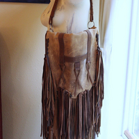 NEW! Amazing Vintage Fringe Leather Artisan Bag by Whiskey Lee