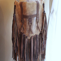 NEW! Amazing Vintage Fringe Leather Artisan Bag by Whiskey Lee