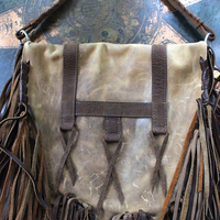 NEW! Amazing Vintage Fringe Leather Artisan Bag by Whiskey Lee