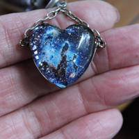 NEW! The Heirophant Wide Sterling Weave Cuff Bracelet with Heart Shaped Glass Pillars of Creation,Sterling Engraved Heirophant Medal, Sterling Stars & More!