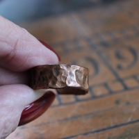 NEW! The Connection Cuff Bracelet & Ring Set with Free Form Clear Rock Quartz, Hand Wrought Hammered Copper Cuff & Ring