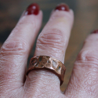NEW! The Connection Cuff Bracelet & Ring Set with Free Form Clear Rock Quartz, Hand Wrought Hammered Copper Cuff & Ring
