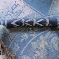 NEW! Authentic Native American Animal Spirit Wall Piece with Ram Skull,Jaw,Horn and Hoof, Beaded Findings, Shells, Leather and Carved Wood