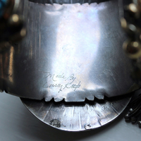 NEW! Gorgeous Sterling & Gold Bisbee Turquoise Signed Cuff Bracelet with Sterling Tassel & 14K Bead