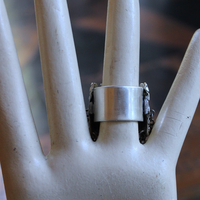 NEW! Be Like that to Me Ring with Antique Kuchi Gypsy Finding,Sterling Band,Sterling Moon,Star,Tiny Clear Rock Crystal Point & More!