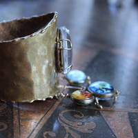 NEW! Divine Love Bracelet & Necklace Set with Antique Watch Case Cosmic Diorama, Glass Orb Earth, Moon & Sun and More!