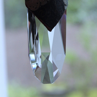 NEW! Asymmetrical Hand Painted Clouds Thangka Pouch with Far Infrared Light Healing Tower, Antique Cloud Shaped Drops & Tiny Orbs