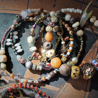 17 Stacking Artisan Gypsy Bangle Bracelets- Dozens of Beads,Unique Findings & Draping Chains!