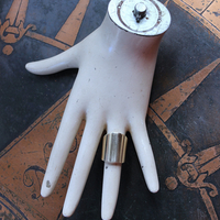 NEW! Wide Solid 14K Gold Band Ring - size 7 1/2