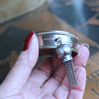 NEW! Rare Gem Collection Necklace with 9 Faceted Gemstones,Antique Pocket Watch Case, Sterling Belcher Chain and Sterling Tassel