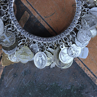 NEW! Fully Loaded Expandable Bracelet with 88 Silver and Gold Antique French, European & American Religious Medals & Crosses