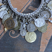 NEW! Fully Loaded Expandable Bracelet with 88 Silver and Gold Antique French, European & American Religious Medals & Crosses