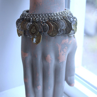 NEW! Fully Loaded Expandable Bracelet with 88 Silver and Gold Antique French, European & American Religious Medals & Crosses