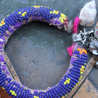 NEW! Set of 6 Authentic Tribal Seed Bead Bracelets with Various Drops & Dangles