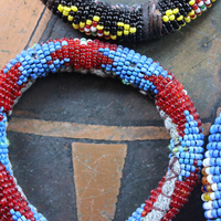 NEW! Set of 6 Authentic Tribal Seed Bead Bracelets with Various Drops & Dangles