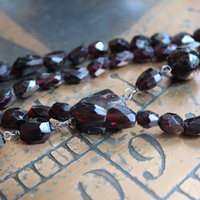 NEW! The Winds of your Soul Necklace with Amazing Faceted Almandine Garnet, Cast Bird Wing, Holy Spirit Dove & Puffy Heart Medal