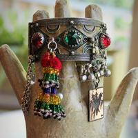 To the Gypsy that Remains Bracelet w/Antique Gypsy Bracelet, Sterling Engraved 3 of Swords Tarot Medal,Banjara Tassels, Kuchi Findings & Much More!