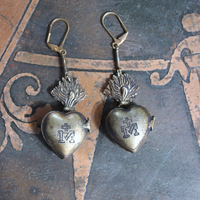 NEW! Petite Vintage Ex Voto Locket Earrings