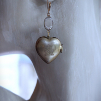 NEW! Petite Vintage Ex Voto Locket Earrings with Vintage Oval Bezel Set Crystal Connectors