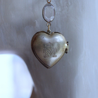 NEW! Petite Vintage Ex Voto Locket Earrings with Vintage Oval Bezel Set Crystal Connectors