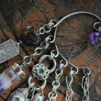 NEW! Gypsy Spirit Sterling Behind the Ear Cuff w/Garnet Heart,Sterling Capped Banjara Bead Tassel,Puffy Heart,Sterling 4 Way Cross,Polished Amethyst Druzy & More!