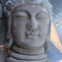 NEW! Heavy Hard Wood Carved & Painted Buddha Bookends