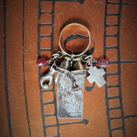 NEW! Twin Souls Ring w/Clear Quartz Points,Sterling The Lovers Tarot Medal,Sterling Orb in Hand,Faceted Tourmaline,Silver Capped Quartz Point,Sterling Cross & Heart
