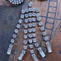 NEW! Learn to Fly Necklace with Antique 1920's Prong Set Rhinestone Butterfly, Tassel and Chain