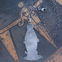 NEW!  The Genesis of Love Necklace with Rare Virgin Mary and Serpent Pendant, Sterling Rolo Chain & Clasp
