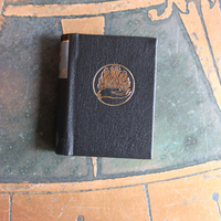 NEW! Antique Kantha Handstitched Pounch Pendant w/Miniature Bound The Prophet Book,Antique Art Deco Mardis Gras Beads & Chains,French Medals & Sparrows