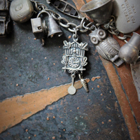 SOLD SOLD  SOLD to L Extraordinary Vintage & Antique Sterling Charm Necklace LOADED with Rare,Unique, and Unusual Charms