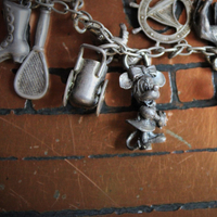 SOLD SOLD  SOLD to L Extraordinary Vintage & Antique Sterling Charm Necklace LOADED with Rare,Unique, and Unusual Charms