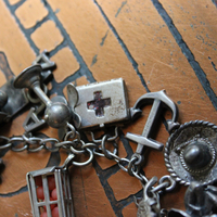 SOLD SOLD  SOLD to L Extraordinary Vintage & Antique Sterling Charm Necklace LOADED with Rare,Unique, and Unusual Charms