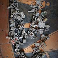 SOLD SOLD  SOLD to L Extraordinary Vintage & Antique Sterling Charm Necklace LOADED with Rare,Unique, and Unusual Charms