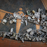 SOLD SOLD  SOLD to L Extraordinary Vintage & Antique Sterling Charm Necklace LOADED with Rare,Unique, and Unusual Charms