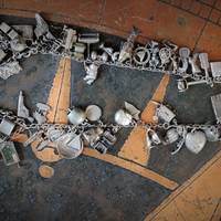 SOLD SOLD  SOLD to L Extraordinary Vintage & Antique Sterling Charm Necklace LOADED with Rare,Unique, and Unusual Charms