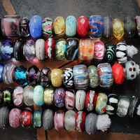 Extraordinary Lampwork Bead Collection- 83 Sterling, Crystal, and Glass Beads in an amazing array of Colors & Designs!