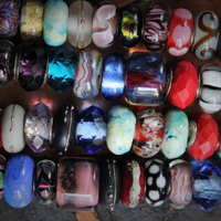 Extraordinary Lampwork Bead Collection- 83 Sterling, Crystal, and Glass Beads in an amazing array of Colors & Designs!