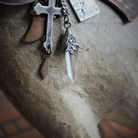 Gypsy Soul Cuff Bracelet w/Antique Etrusceana Silver Buckle Cuff, Antique Sterling Locket w/Saint Sarah of the Gypsies Image,Sterling 'The Magician' Tarot Medal & Much More!