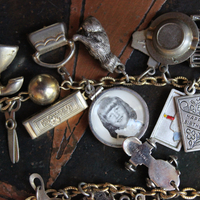Price Reduced! Long Fully Loaded Antique & Vintage Charm Necklace with Dozens of Articulating, Rare, and Unusual Metal & Sterling Charms - Wear as Is or Make Several Charm Bracelets & Necklaces!