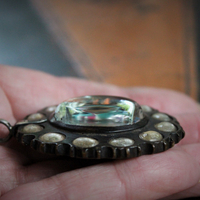 Incredibly Rare Antique 18th Century (or Earlier!)  Carved Wood Relic Pendant with 30 Relics